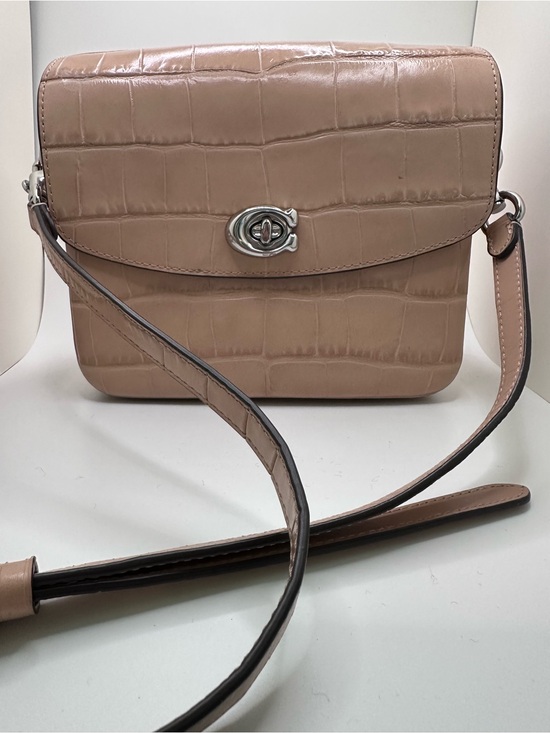 Coach Handbags - Coach Croc-Embossed Crossbody in Blush Taupe